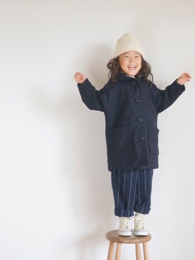 「pongee（ポンジー）のアイテム（ジャケット/アウター）」を使った、pongeeさん（キッズ・110cm）の秋コーディネート