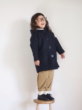 「pongee（ポンジー）のアイテム（ジャケット/アウター）」を使った、pongeeさん（キッズ・110cm）の冬コーディネート