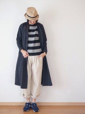 「pongee（ポンジー）のアイテム（パンツ）」を使った、pongeeさん（レディース・170cm）の冬コーディネート