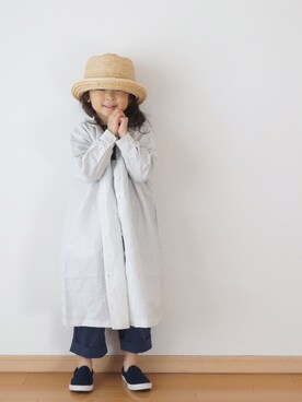 「pongee（ポンジー）のアイテム（パンツ）」を使った、pongeeさん（キッズ・110cm）の冬コーディネート