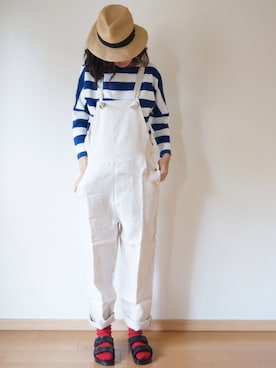 「pongee（ポンジー）のアイテム（トップス）」を使った、pongeeさん（レディース・170cm）の春コーディネート