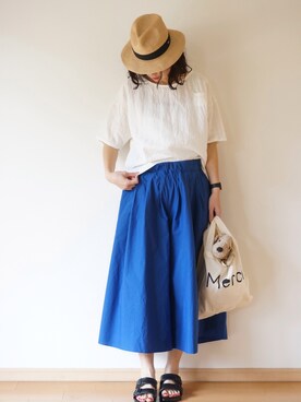 「pongee（ポンジー）のアイテム（トップス）」を使った、pongeeさん（レディース・170cm）の夏コーディネート