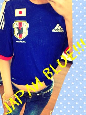 「デニムパンツ（デニムパンツ、ブルー系）」を使った、Namicoさん（レディース）の夏コーディネート