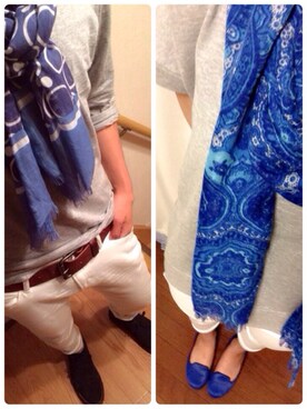 稜太と真由さん（レディース・157cm）の春コーディネート