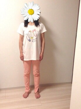 「MIXXO（ミッソ）のアイテム（パンツ）」を使った、太田優子さん（レディース・155cm）の春コーディネート