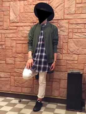 「GLOBAL WORK（グローバルワーク）のフェルトロングブリムハット/705078（ハット）」を使った、Ｎobuさん（メンズ・160cm）の春コーディネート
