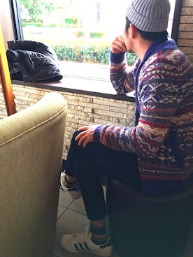 「Heritage stone（ヘリテイジストーン）のアイテム（トップス）」を使った、MMMYさん（メンズ・165cm）の冬コーディネート