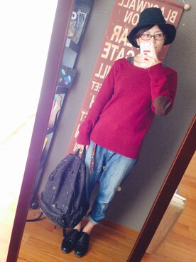 「BISON（バイソン）のアイテム」を使った、サミ〜さん（レディース・153cm）の秋コーディネート