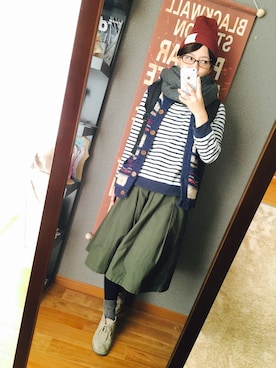 「ina-（イナ）のアイテム」を使った、サミ〜さん（レディース・153cm）の秋コーディネート