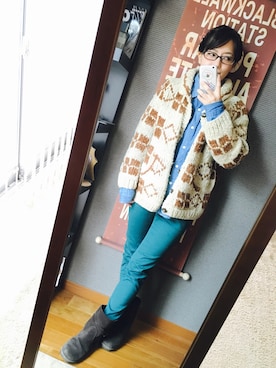 「カウチン」｜サミ〜さん（レディース・153cm）の秋コーディネート