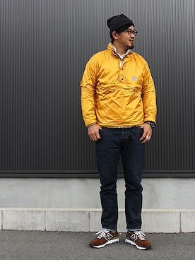 「and wander（アンドワンダー）のアイテム（ナイロンジャケット）」を使った、Yosemite.tenshuさん（メンズ・181cm）の冬コーディネート