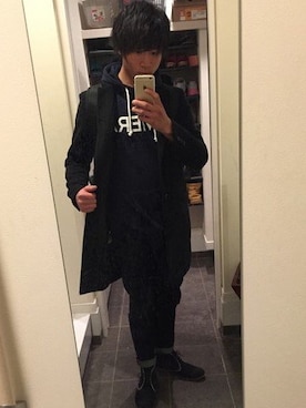 「フード」｜Arashi Nagataさん（メンズ・176cm）の冬コーディネート
