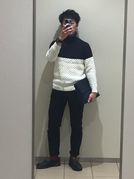 「Dr. Martens（ドクターマーチン）のDr.Martens (ドクターマーチン)/1461 3EYE GIBSON SHOES（その他シューズ）」を使った、syab2480さん（メンズ・175cm）の冬コーディネート