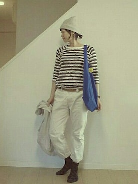 「marble sud（マーブルシュッド）のアイテム（トップス）」を使った、sieluさん（レディース・168cm）の秋コーディネート