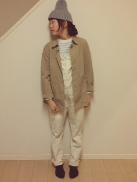 「ZUCCa（ズッカ）のアイテム（ブルゾン）」を使った、sieluさん（レディース・160cm）の冬コーディネート