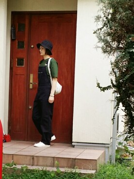 「MHL.（エムエイチエル）のアイテム（オールインワン・サロペット）」を使った、sieluさん（レディース・168cm）の秋コーディネート
