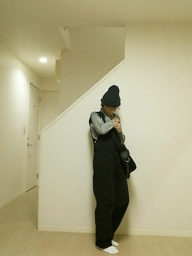「MHL.（エムエイチエル）のアイテム（オールインワン・サロペット）」を使った、sieluさん（レディース・164cm）の秋コーディネート