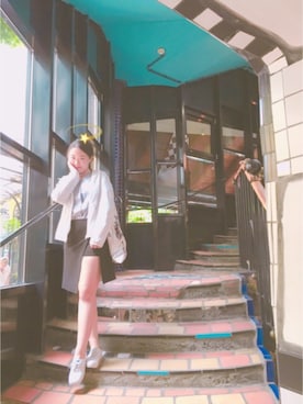 「travel」｜「アイテム（その他アウター）」を使った、ᎬᏞF-ᏞᎬNᎪ さん（レディース・158cm）の夏コーディネート