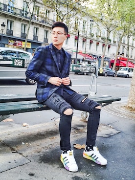 「SCOTCH & SODA（スコッチ アンド ソーダ）のアイテム（ダウンジャケット/コート）」を使った、tioさん（メンズ・184cm）の秋コーディネート