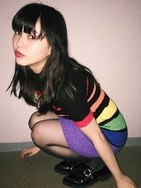 「UNIF（ユニフ）のアイテム（ワンピース/ドレス）」を使った、菅沼 ゆりさん（レディース・153cm）の春コーディネート