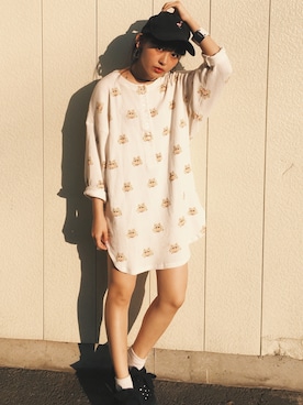 「アイテム（バングル/リストバンド）」を使った、菅沼 ゆりさん（レディース・153cm・10代）の夏コーディネート