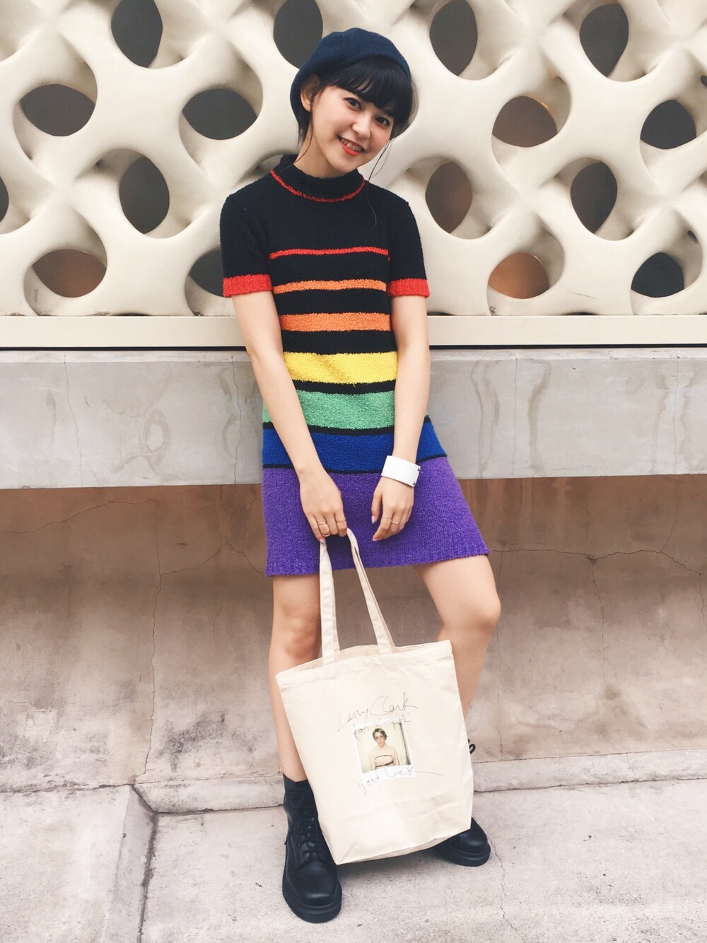 「UNIFのアイテム（ワンピース、その他）」を使った、菅沼 ゆりさん（レディース・153cm）の夏コーディネートの1枚目の写真