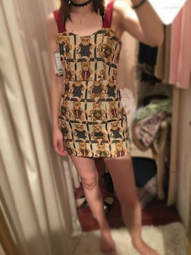 「アイテム（シャツワンピース、ゴールド系）」を使った、TKさん（レディース・168cm）の夏コーディネート