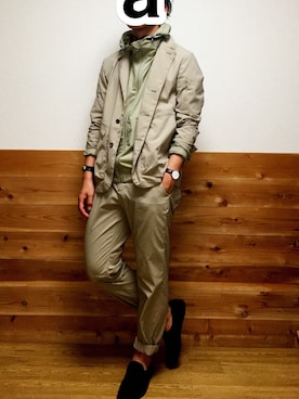 「HELLY HANSEN（ヘリーハンセン）のアイテム（パーカー）」を使った、シュウトさん（メンズ・178cm）の春コーディネート