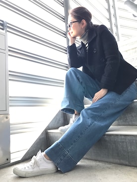 「アイテム（ピーコート）」を使った、みるねぇさん（レディース・166cm・30代）の秋コーディネート