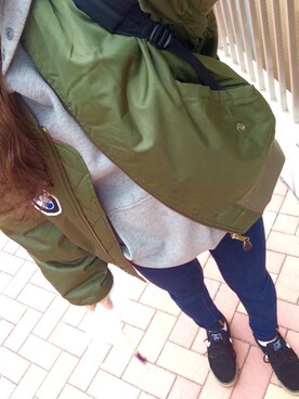 「NIKE SB（ナイキエスビー）のアイテム（スニーカー、ブラック系）」を使った、mya:)さん（レディース）の春コーディネート