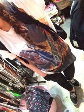 「VANS（バンズ）のVANS/バンズ:Era/エラ（スニーカー、ブラック系）」を使った、mya:)さん（レディース）の夏コーディネート