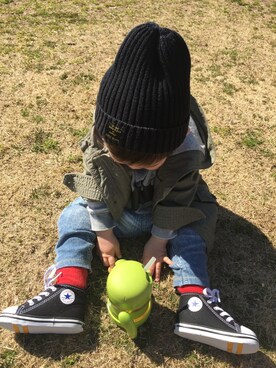 「babygap」｜「アイテム（ミリタリージャケット）」を使った、chakuさん（キッズ・70cm）の春コーディネート