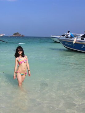 「SCYE BASICS（サイベーシックス）のアイテム（水着/着物・浴衣）」を使った、蒙小姐さん（レディース・163cm）の夏コーディネート