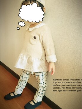 「babygap」｜「アイテム（バレエシューズ）」を使った、kinokonokoさん（キッズ・80cm）の春コーディネート