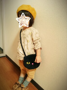 「子供服」｜「アイテム（モカシン/デッキシューズ）」を使った、kinokonokoさん（キッズ・80cm）の秋コーディネート