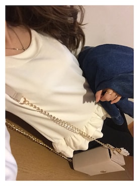 「ぺプラム」｜「アイテム（デニムジャケット）」を使った、saraさん（レディース・162cm）の春コーディネート