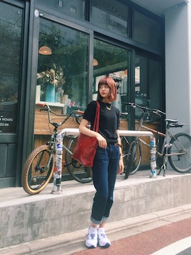 村田倫子さん（レディース・163cm）の秋コーディネート