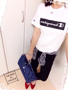 「Caffe（カフェ）のアイテム」を使った、Ayako  さん（レディース・150cm）の春コーディネート