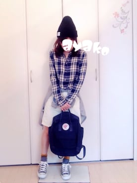 「LE JUN（ルジュン）のアイテム（バックパック/リュック）」を使った、Ayako  さん（レディース・150cm）の秋コーディネート