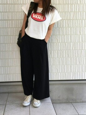 Ayako  さんの「VANSロゴTシャツ」を使ったコーディネート