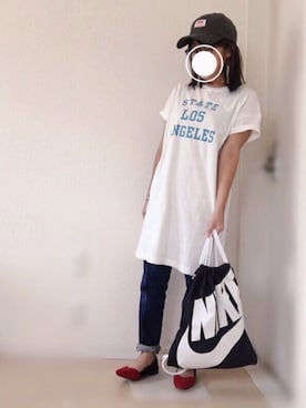 「SEVENDAYS=SUNDAY（セブンデイズサンデイ）のアイテム（チュニック）」を使った、Ayako  さん（レディース・150cm）の夏コーディネート