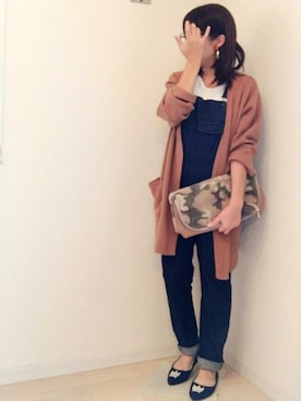 「クラッチ」｜「アイテム（オールインワン・サロペット）」を使った、Ayako  さん（レディース・150cm）の秋コーディネート