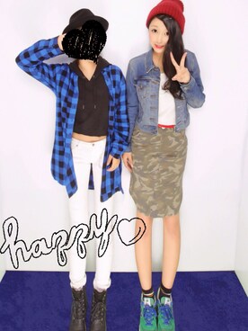 「Levi's（リーバイス）のアイテム（その他アウター）」を使った、あかりんさん（レディース・164cm）の秋コーディネート