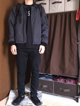 「And A（アンドエー）のアイテム（ジャケット/アウター）」を使った、Booさん（メンズ・170cm）の春コーディネート