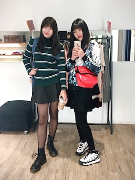 「adidas（アディダス）のアイテム（フォーマルスーツ/小物）」を使った、羽珊秋人さん（レディース・163cm）の冬コーディネート