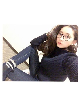 「らくちん」｜「アイテム（ブーツ）」を使った、Chisato さん（レディース・166cm）の冬コーディネート