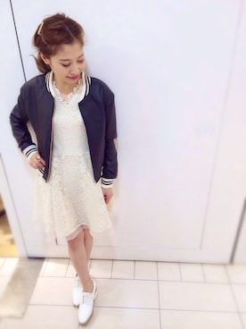 「LILY BROWN（リリーブラウン）のアイテム（その他シューズ）」を使った、eiko inagakiさん（レディース・153cm）の冬コーディネート