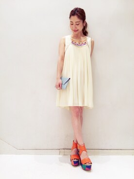 「春ワンピ」｜eiko inagakiさん（レディース・153cm）の春コーディネート