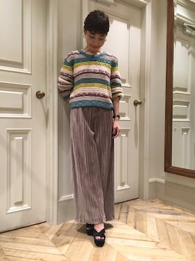 「プリーツ」｜eiko inagakiさん（レディース・153cm）の秋コーディネート