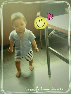 「baby GAP」｜SＯRＡ⋆◡̈⋆SAKURAさん（キッズ・80cm）の夏コーディネート